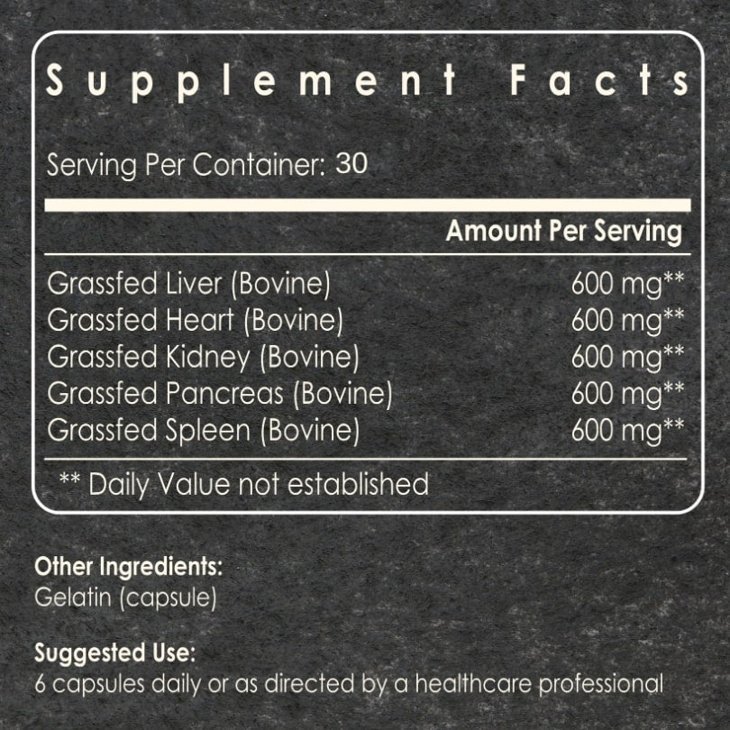Grass-Fed Beef Organs: Power Bundle